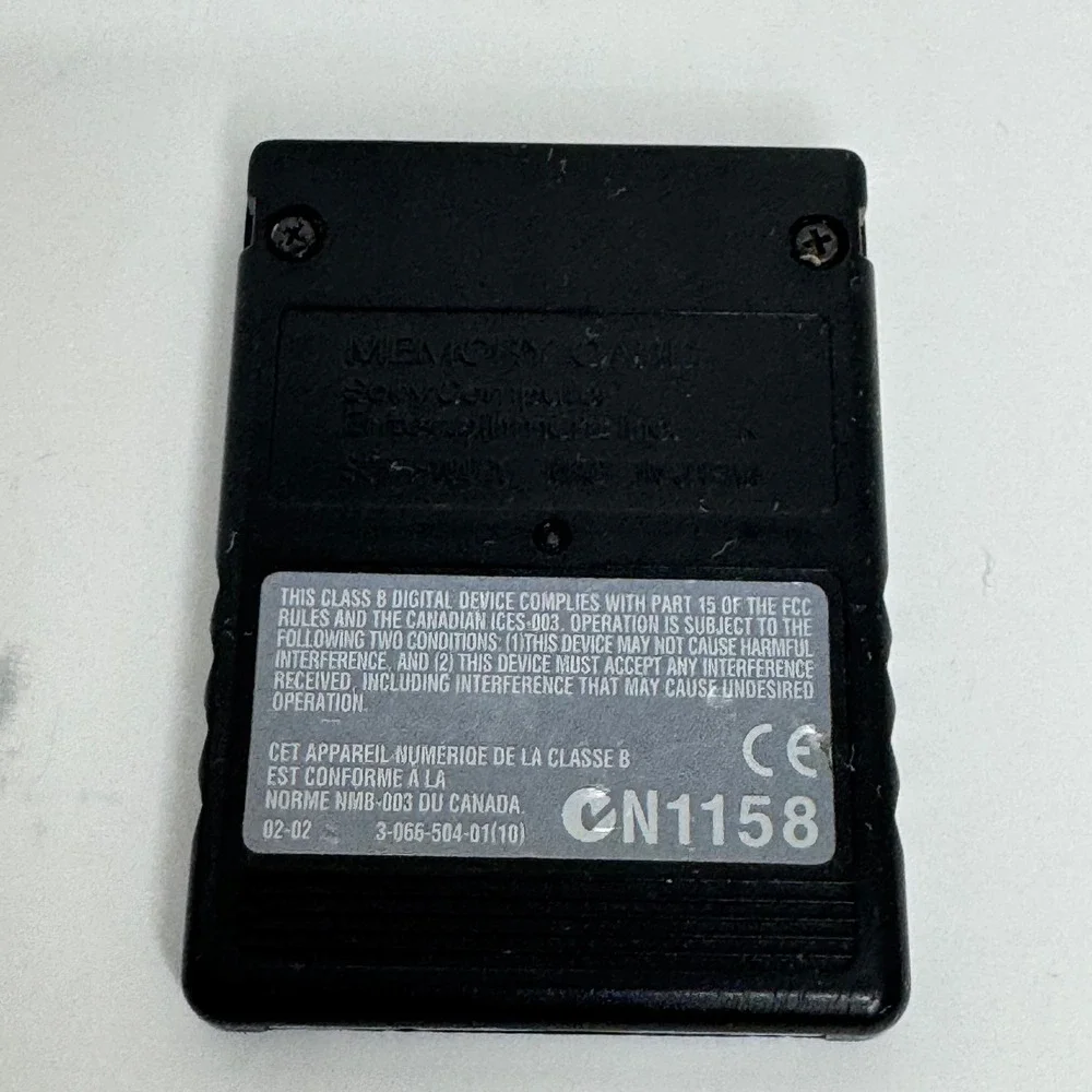 Sony PlayStation 2 8MB Memory Card MagicGate Black SCPH-10020 OEM PS2 Save Data